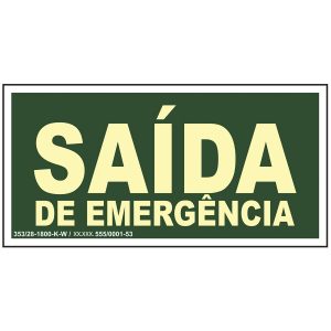 Sinalização saida emergencia